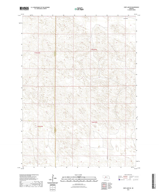 Cody Lake SW Nebraska US Topo Map Image