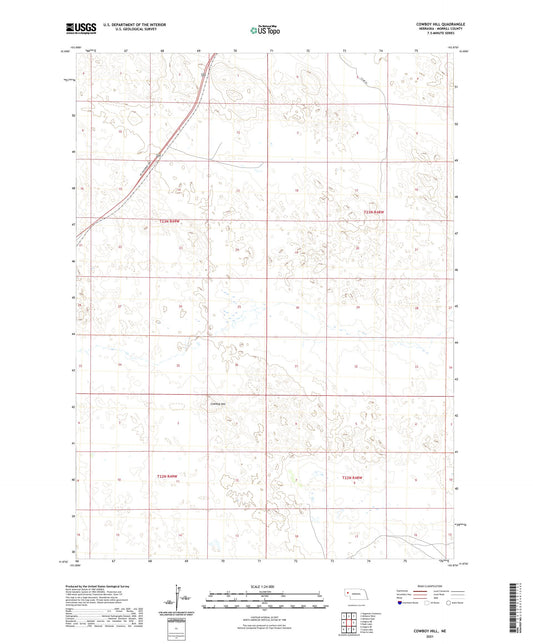 Cowboy Hill Nebraska US Topo Map Image