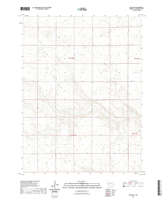 Dalton SE Nebraska US Topo Map Image