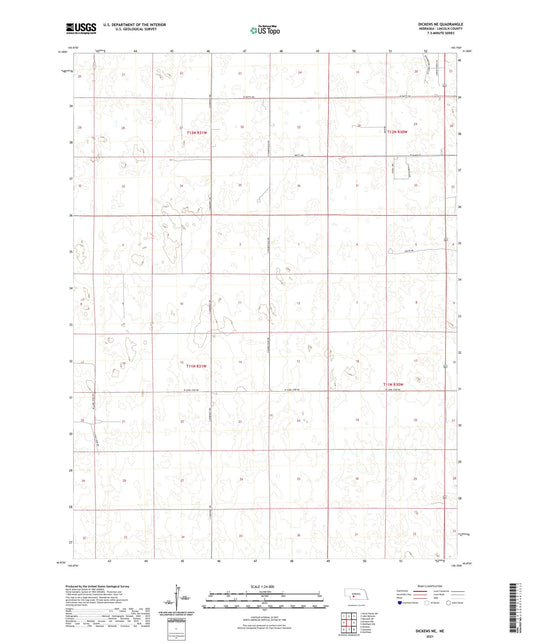 Dickens NE Nebraska US Topo Map Image