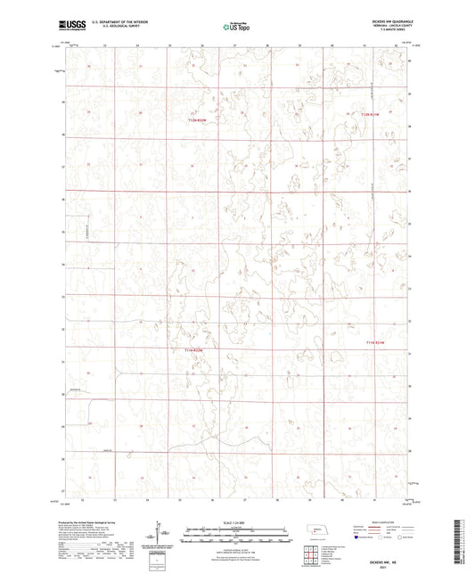 Dickens NW Nebraska US Topo Map Image