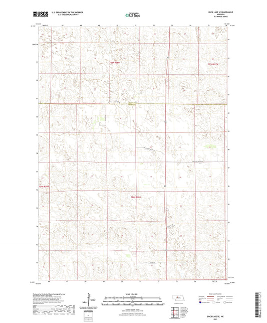 Duck Lake SE Nebraska US Topo Map Image