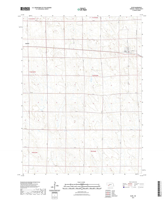 Elsie Nebraska US Topo Map Image