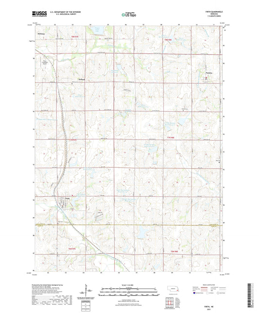Firth Nebraska US Topo Map Image