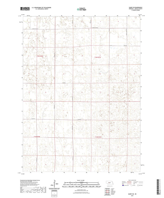 Gandy SW Nebraska US Topo Map Image