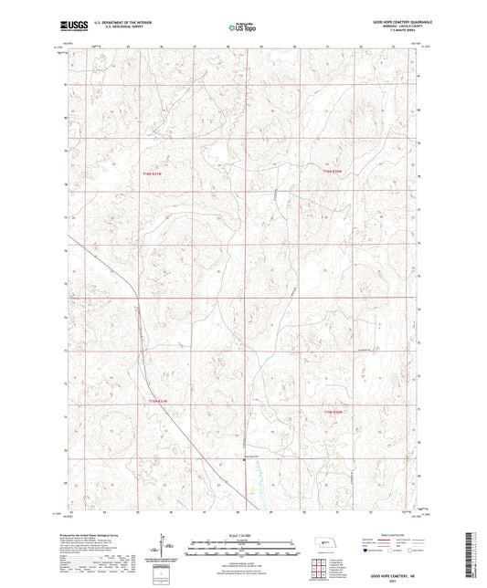 Good Hope Cemetery Nebraska US Topo Map Image