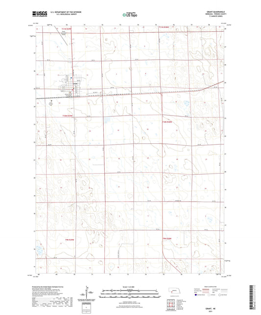 Grant Nebraska US Topo Map Image