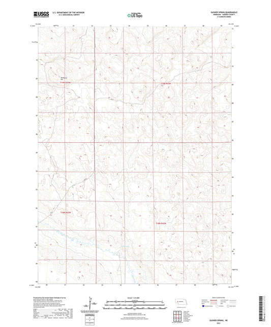 Gusher Spring Nebraska US Topo Map Image