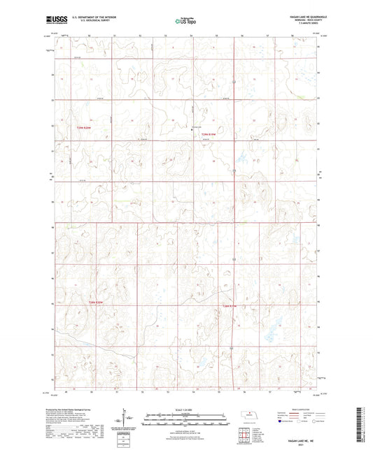 Hagan Lake NE Nebraska US Topo Map Image