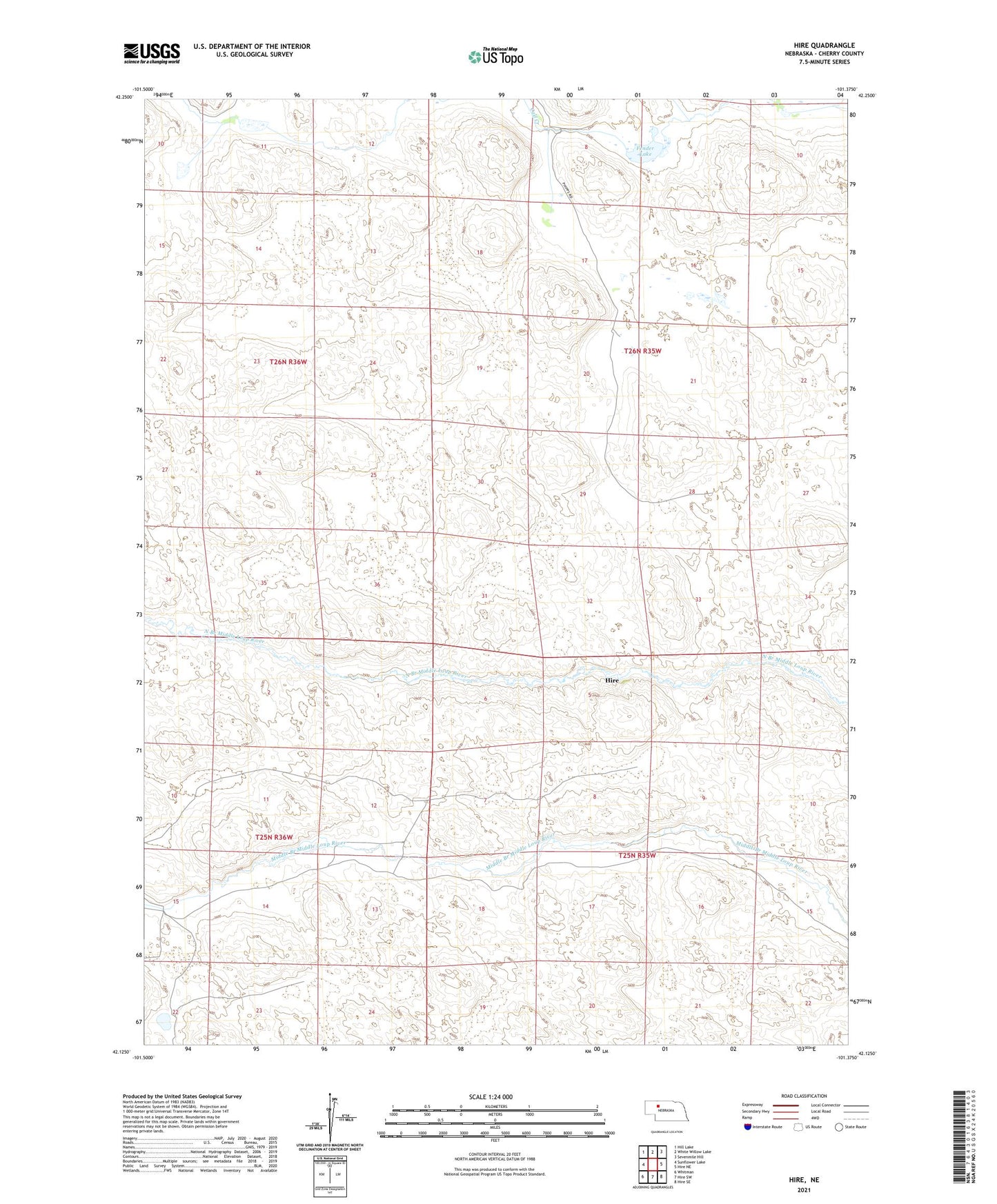 Hire Nebraska US Topo Map Image