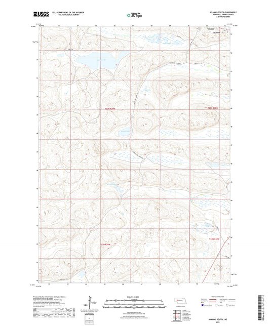 Hyannis South Nebraska US Topo Map Image