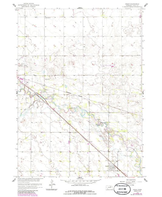 Classic USGS Inman Nebraska 7.5'x7.5' Topo Map Image