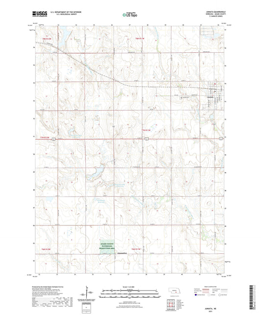 Juniata Nebraska US Topo Map Image