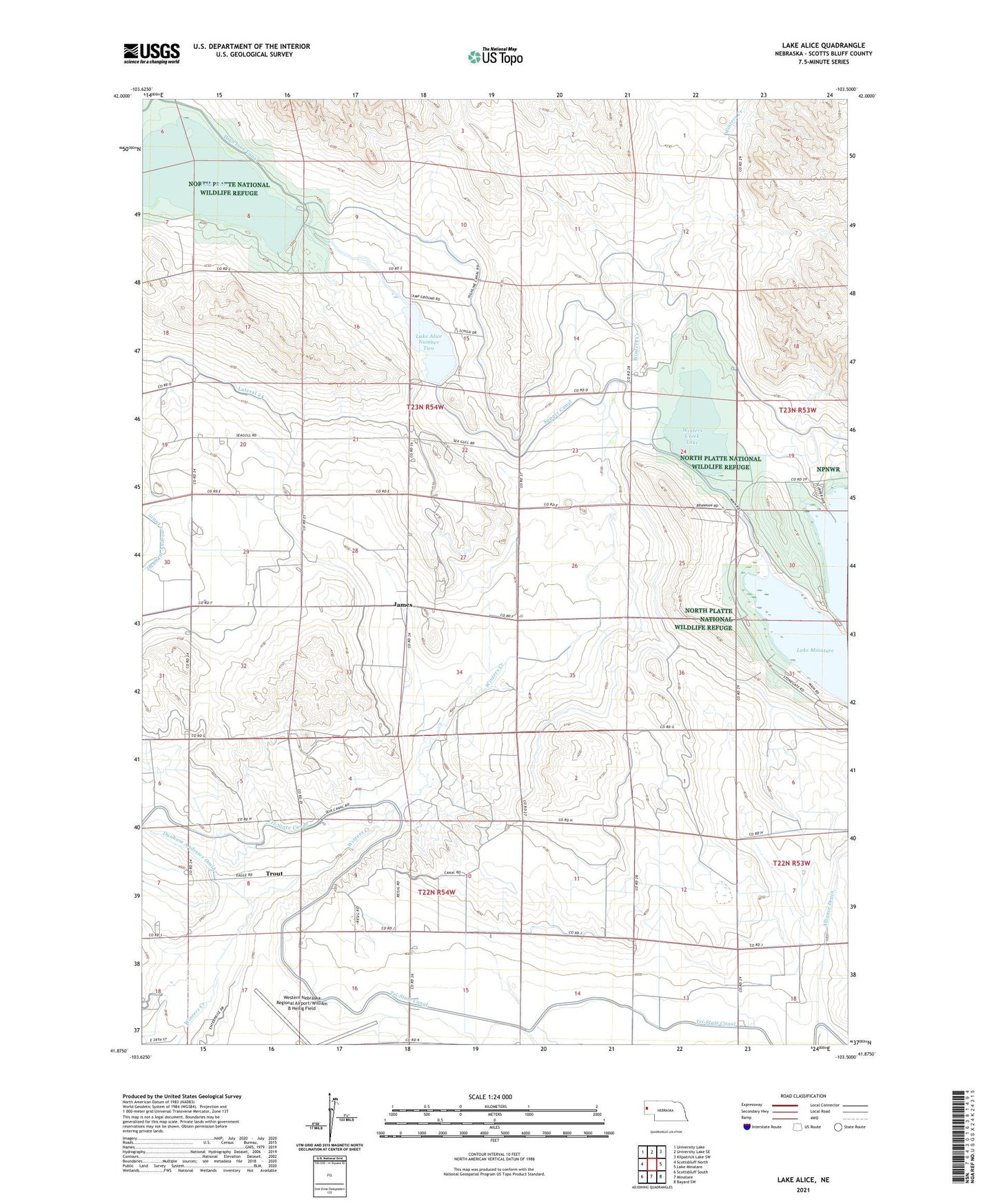 Lake Alice Nebraska US Topo Map Image