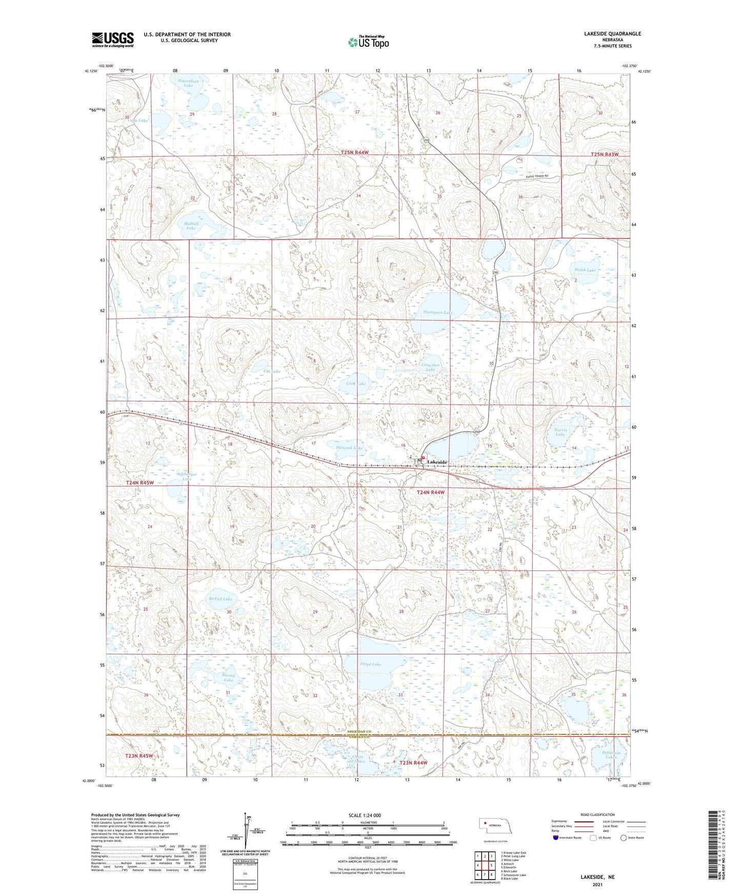 Lakeside Nebraska US Topo Map Image