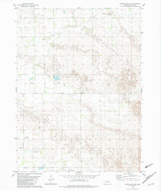 Classic USGS Imperial NE Nebraska 7.5'x7.5' Topo Map Image