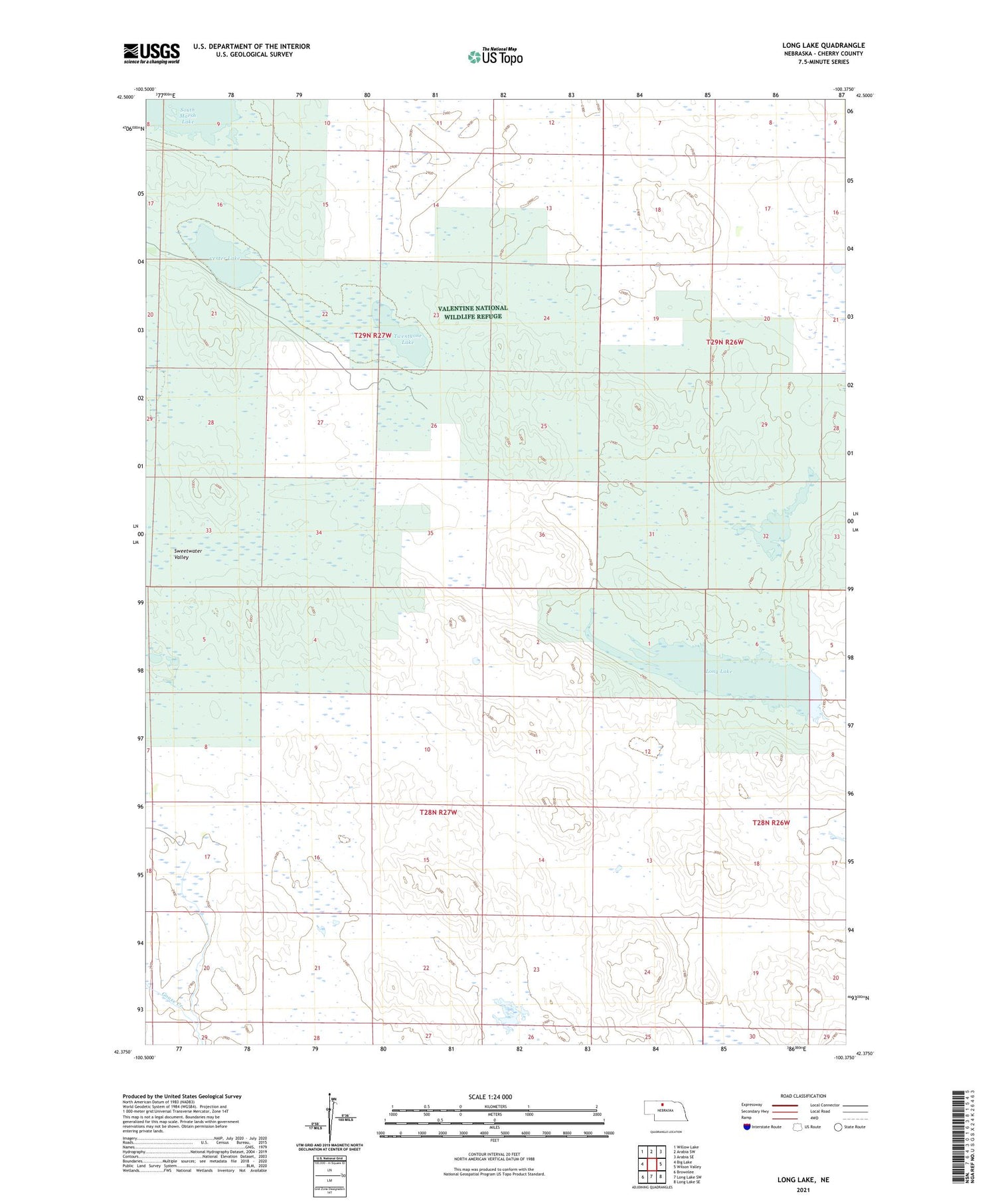 Long Lake Nebraska US Topo Map Image