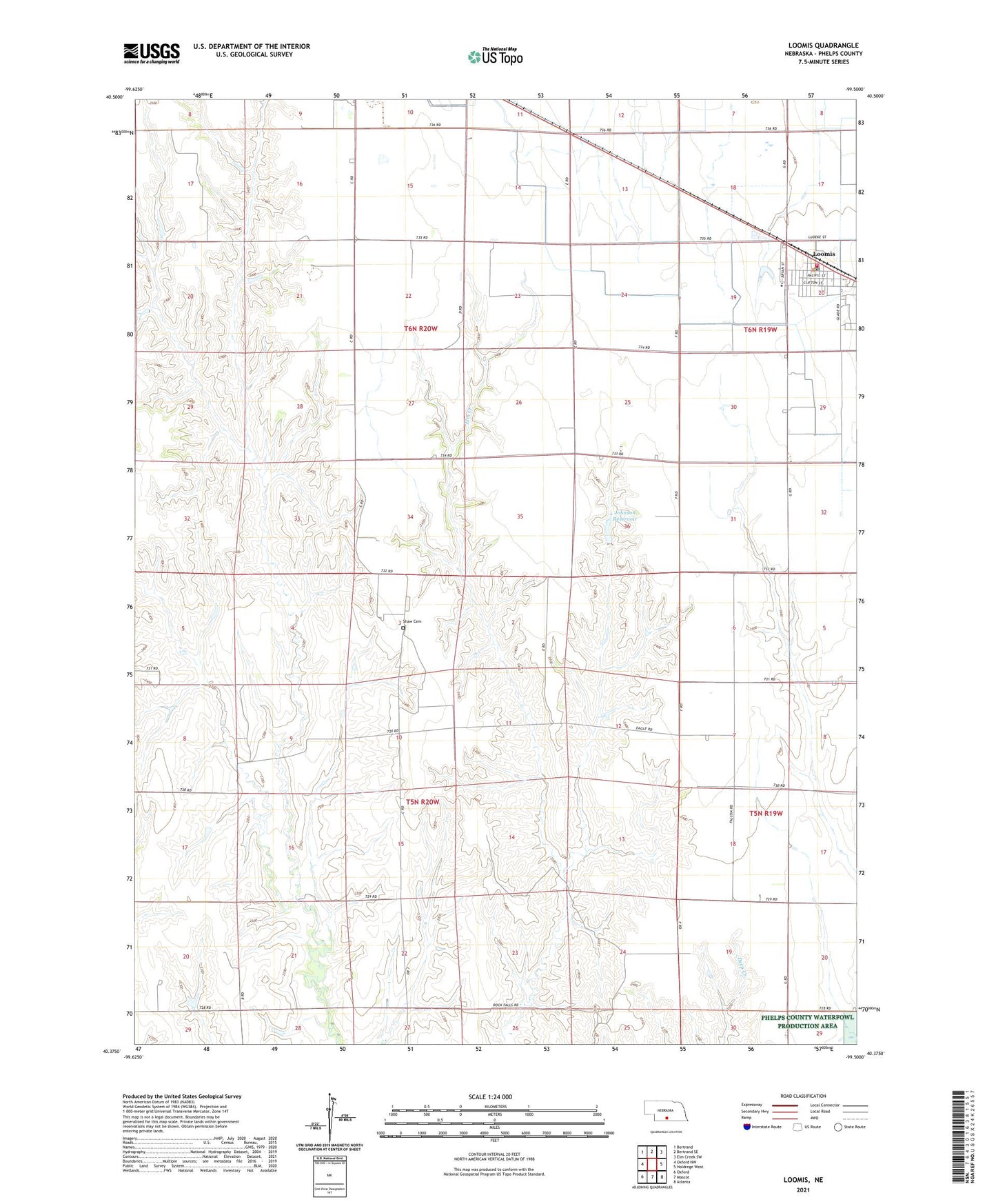 Loomis Nebraska US Topo Map Image