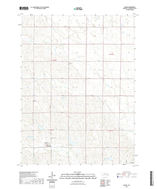 Malmo Nebraska US Topo Map Image