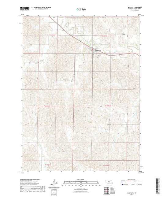 Mason City Nebraska US Topo Map Image