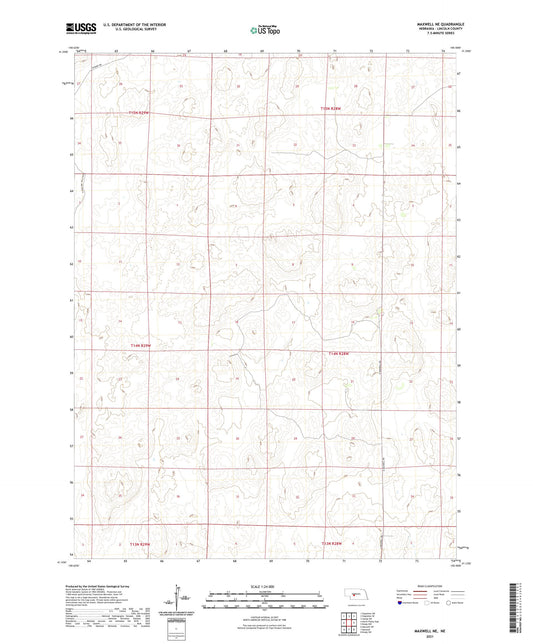 Maxwell NE Nebraska US Topo Map Image