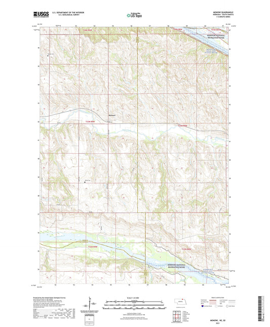 Monowi Nebraska US Topo Map Image