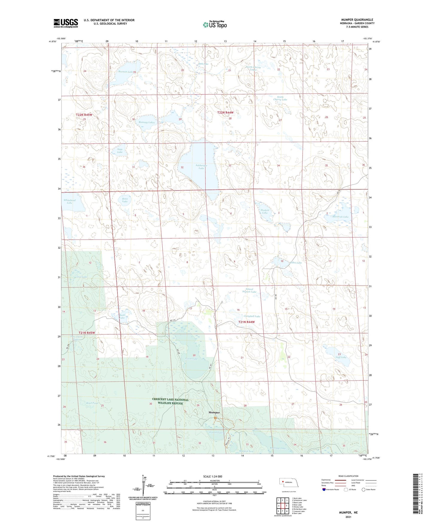 Mumper Nebraska US Topo Map Image