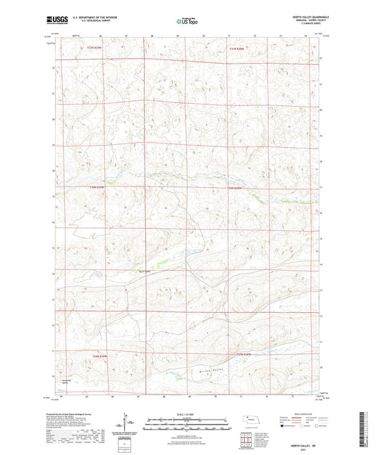 North Valley Nebraska US Topo Map Image