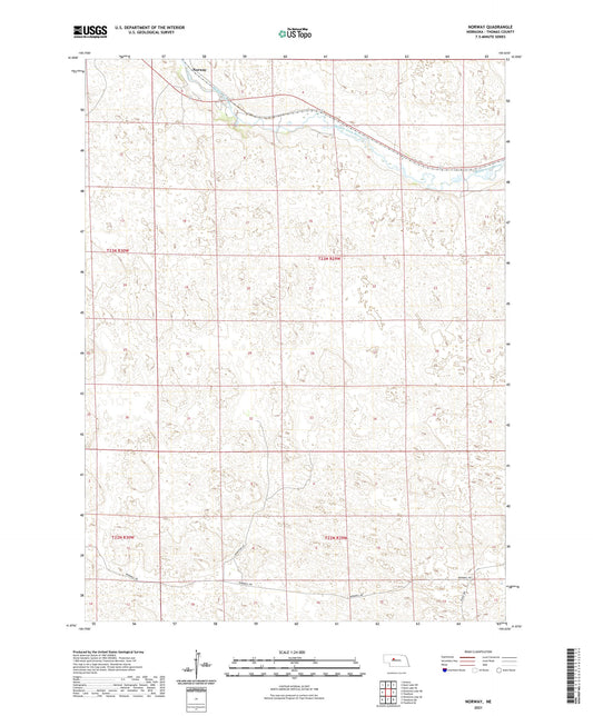 Norway Nebraska US Topo Map Image