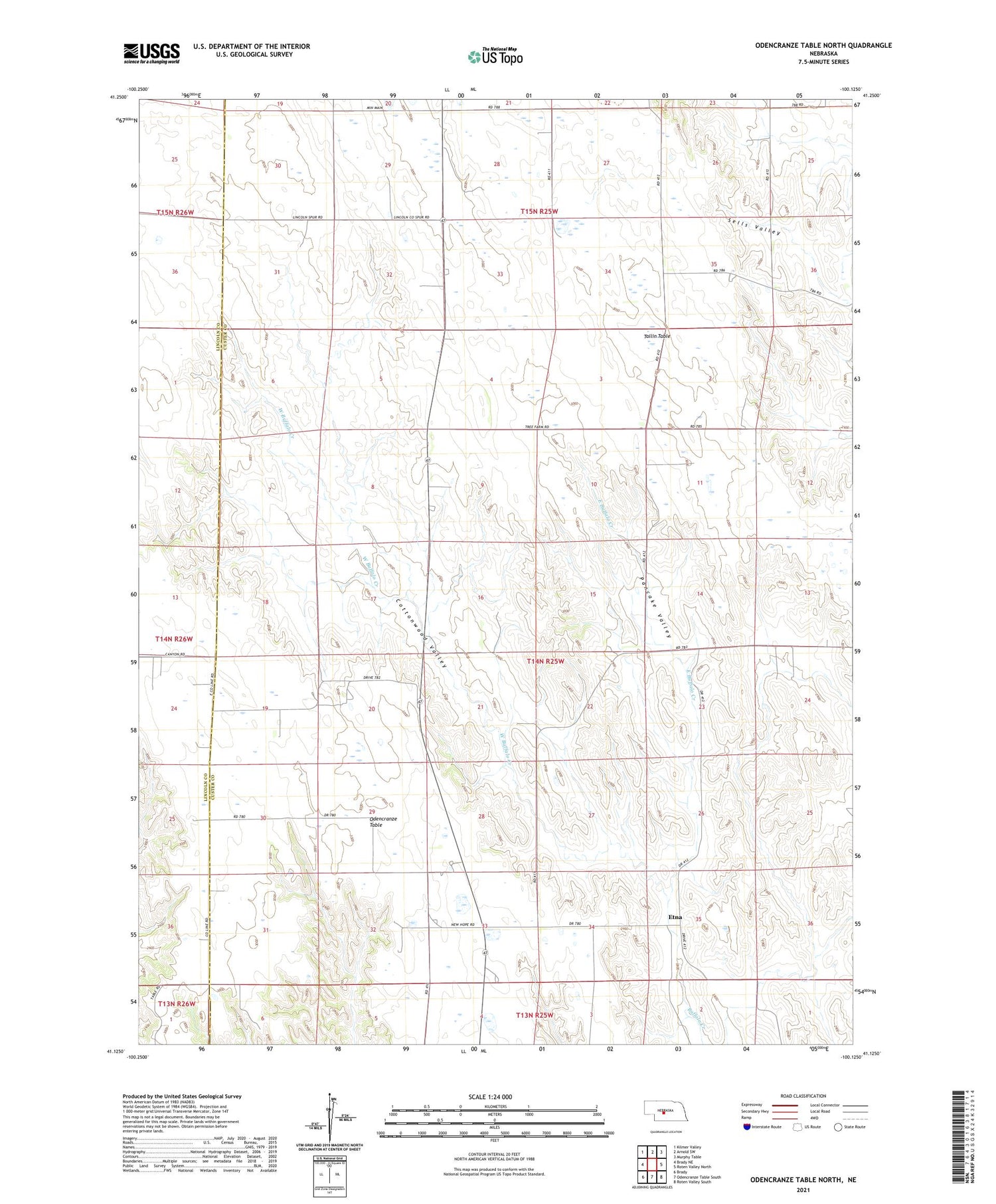 Odencranze Table North Nebraska US Topo Map Image