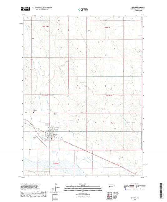 Oshkosh Nebraska US Topo Map Image