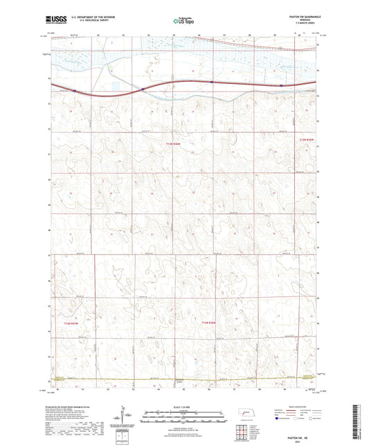 Paxton SW Nebraska US Topo Map Image