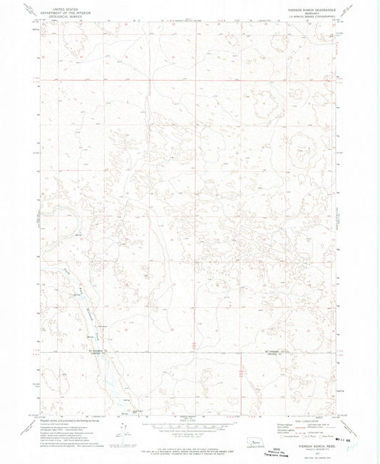 Classic USGS Pierson Ranch Nebraska 7.5'x7.5' Topo Map Image