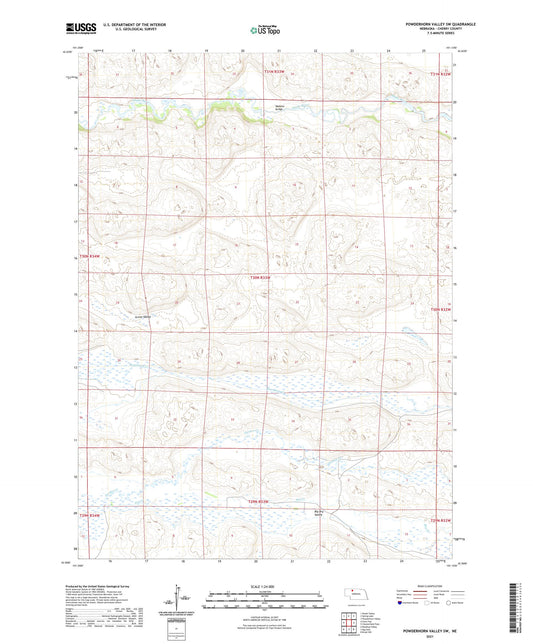Powderhorn Valley SW Nebraska US Topo Map Image