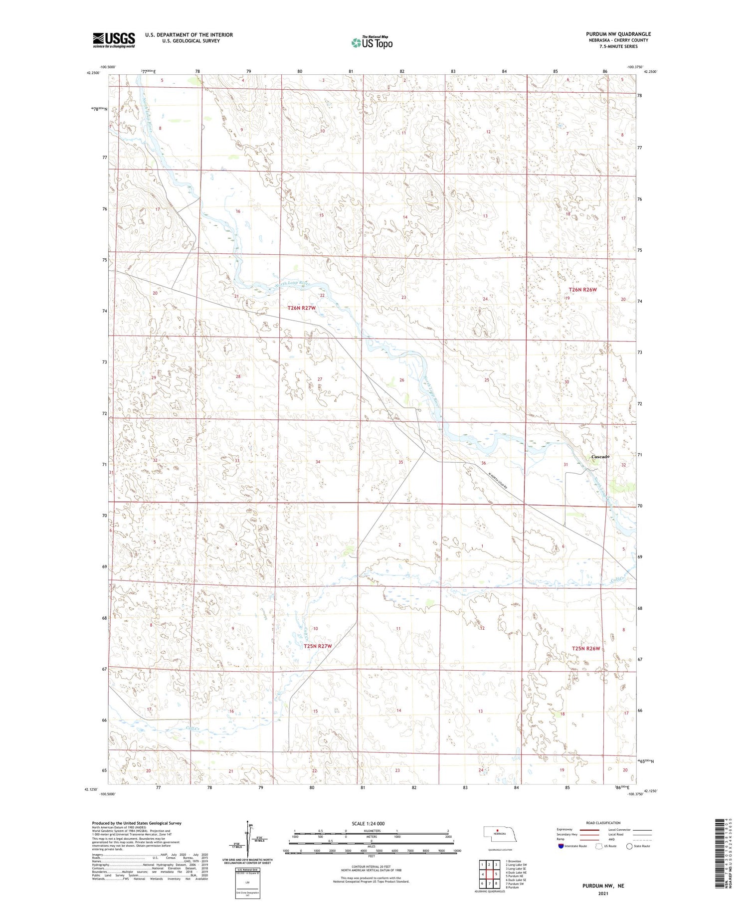 Purdum NW Nebraska US Topo Map Image