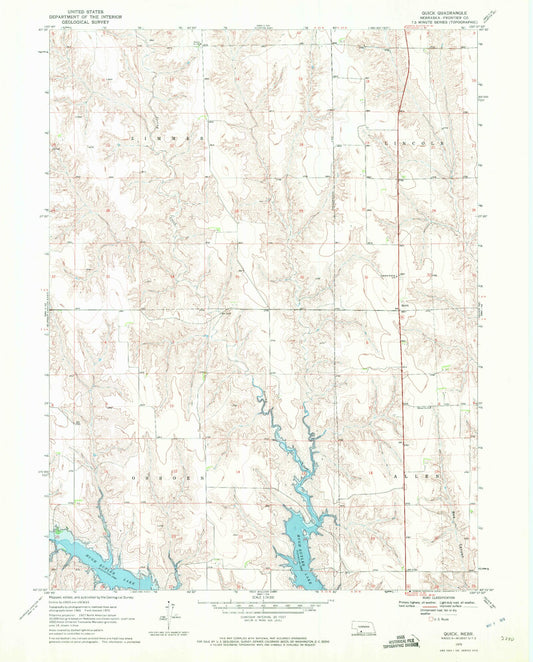 Classic USGS Quick Nebraska 7.5'x7.5' Topo Map Image