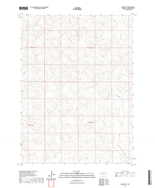 Rackett SE Nebraska US Topo Map Image