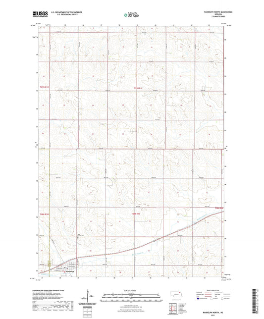 Randolph North Nebraska US Topo Map Image