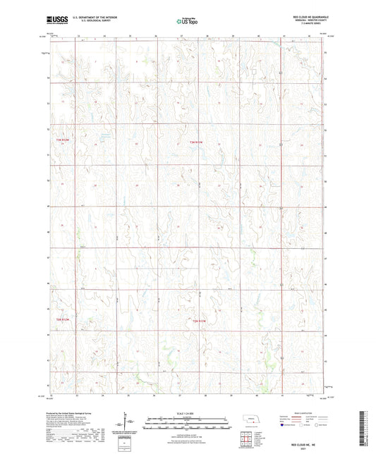 Red Cloud NE Nebraska US Topo Map Image