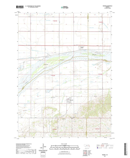 Rogers Nebraska US Topo Map Image