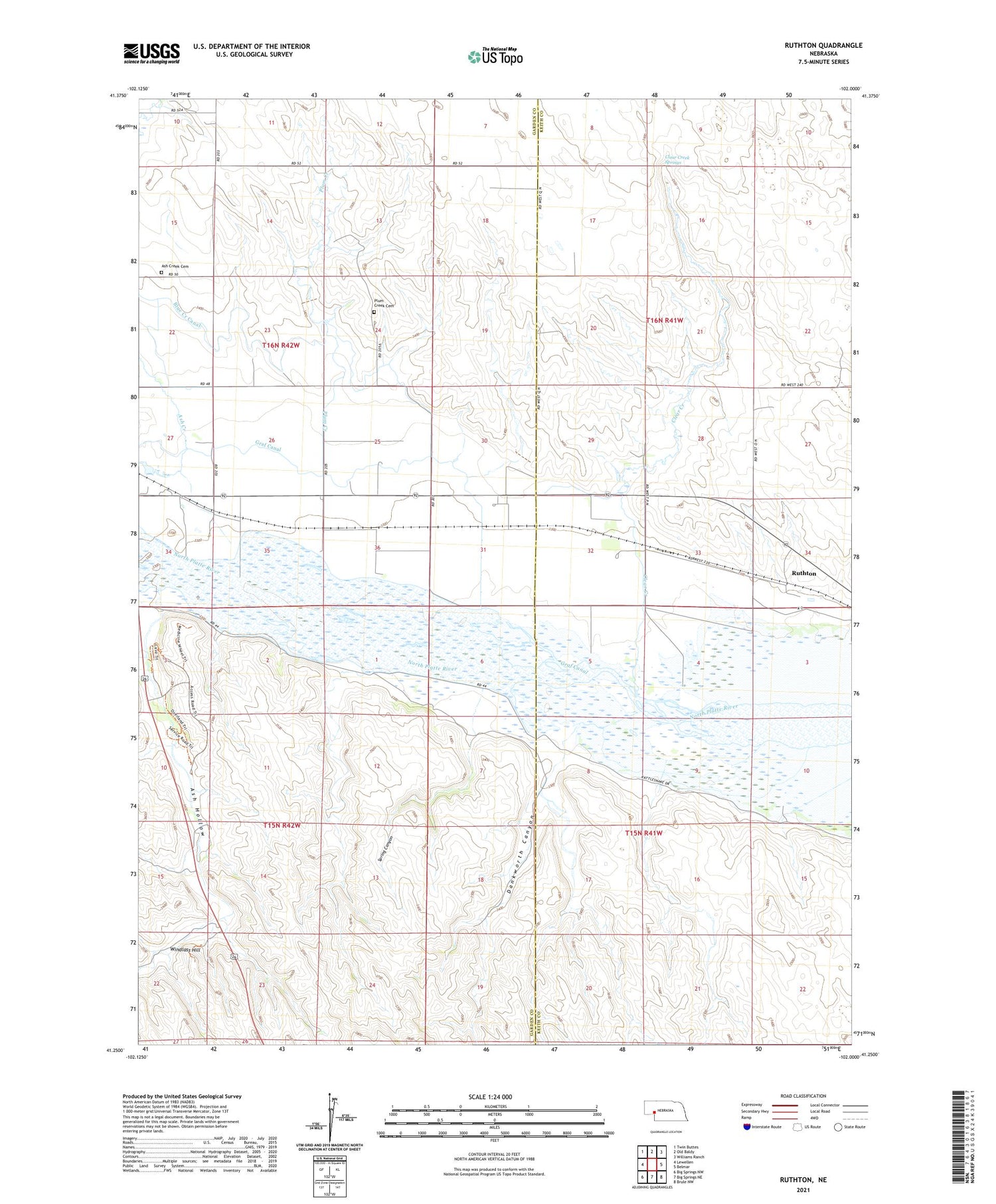 Ruthton Nebraska US Topo Map Image