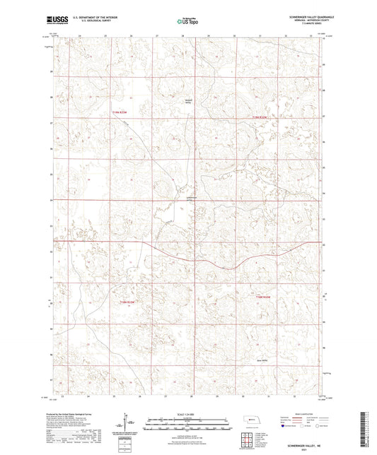 Schneringer Valley Nebraska US Topo Map Image