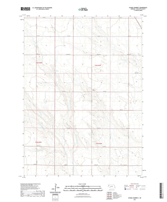 School Number 7 Nebraska US Topo Map Image
