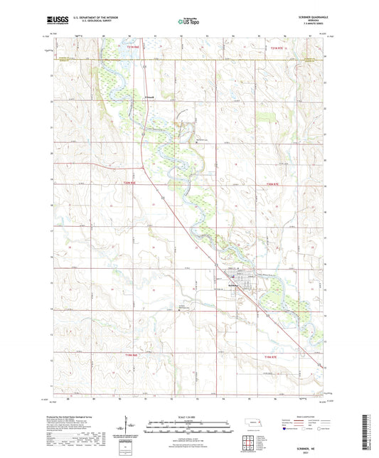 Scribner Nebraska US Topo Map Image