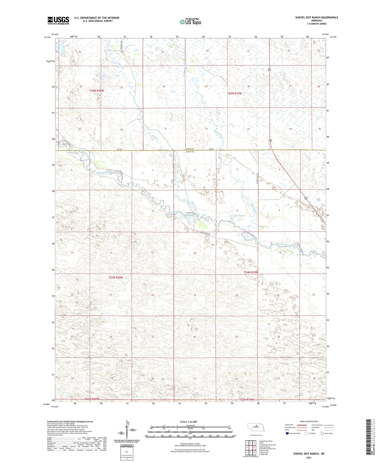 Shovel Dot Ranch Nebraska US Topo Map Image