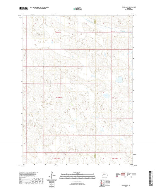 Skull Lake Nebraska US Topo Map Image