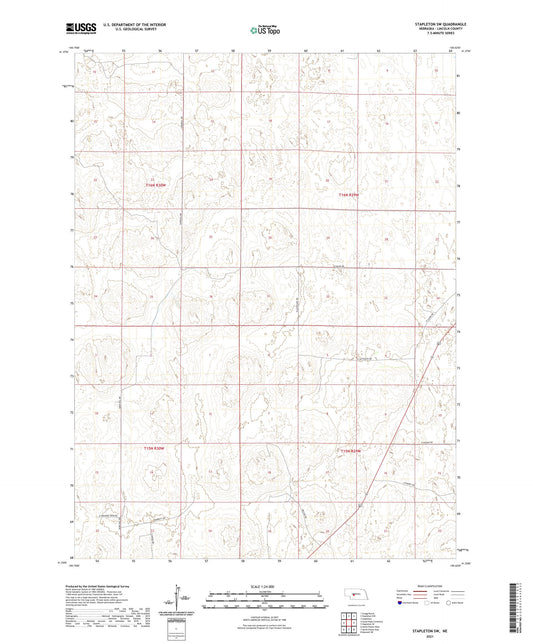 Stapleton SW Nebraska US Topo Map Image