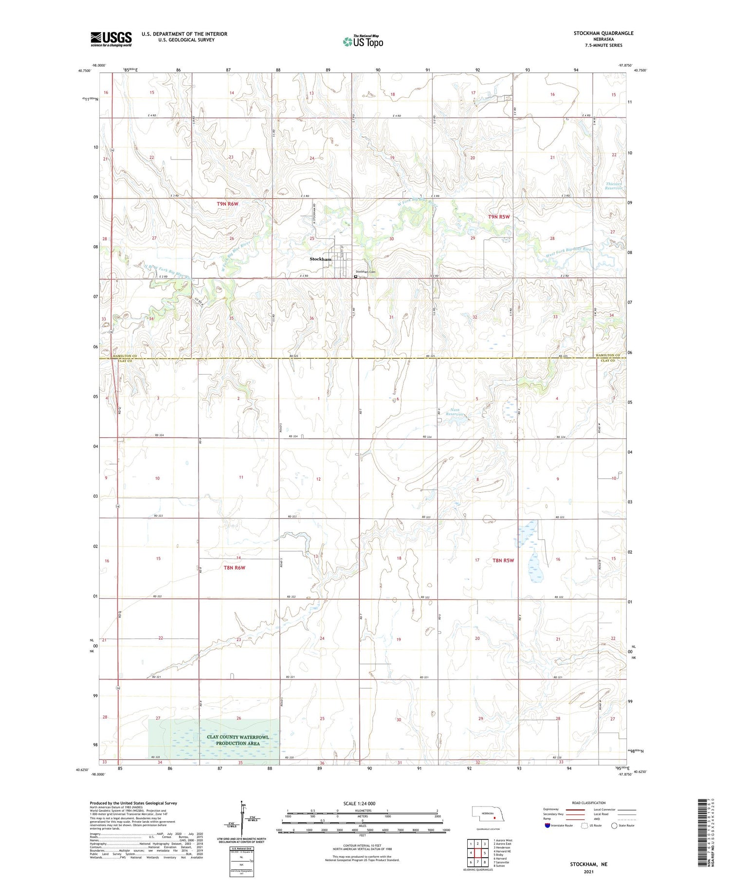 Stockham Nebraska US Topo Map Image