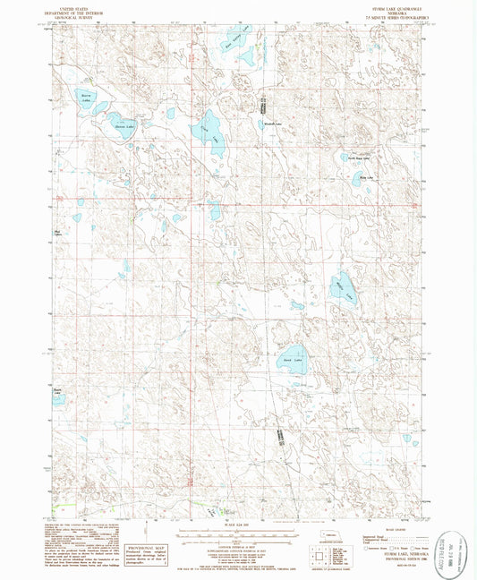 Classic USGS Storm Lake Nebraska 7.5'x7.5' Topo Map Image