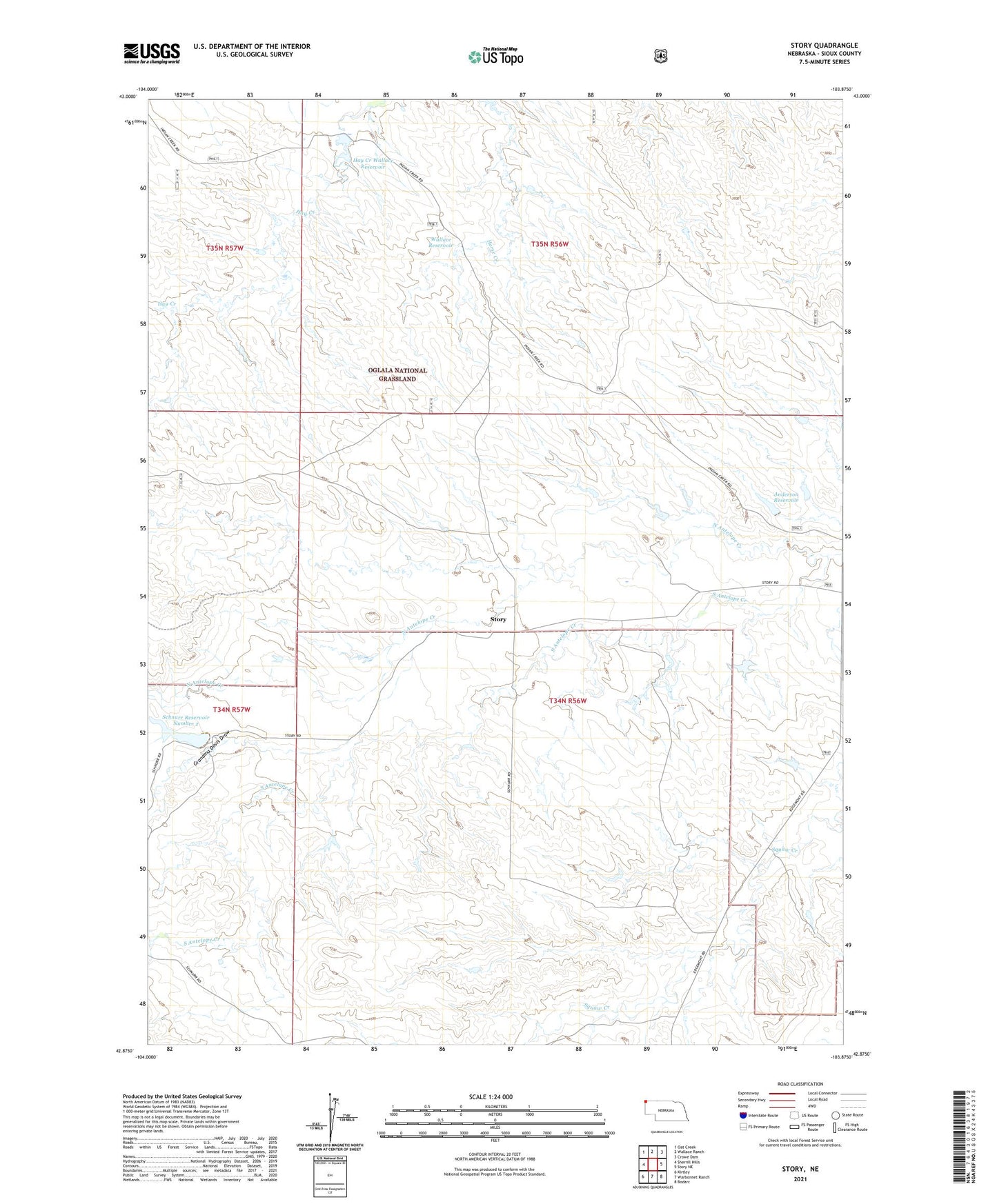 Story Nebraska US Topo Map Image